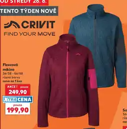 Kaufland Crivit fleecová mikina nabídka