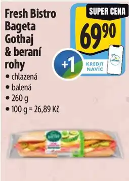 Albert Fresh Bistro Bageta Gothaj & beraní rohy nabídka