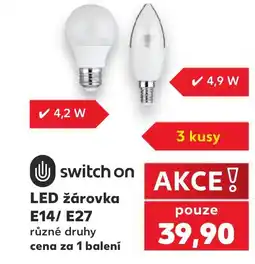Kaufland Led žárovka E14/E27 nabídka