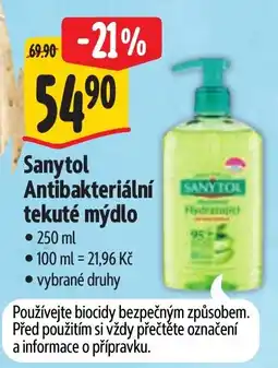 Albert Sanytol antibakteriální tekuté mýdlo nabídka