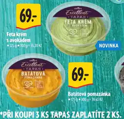 Albert Excellent Tapas Feta krém s avokádem nabídka