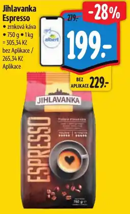 Albert Jihlavanka Espresso nabídka