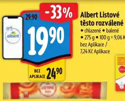 Albert Albert listové těsto rozválené nabídka