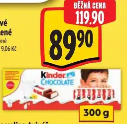 Albert Kinder chocolate nabídka