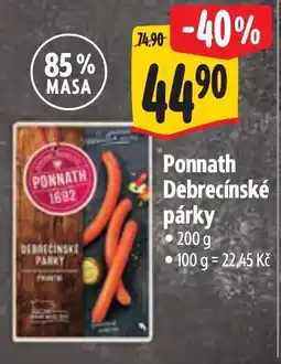 Albert Ponnath debrecínské párky nabídka