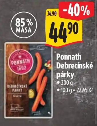 Albert Ponnath debrecínské párky nabídka