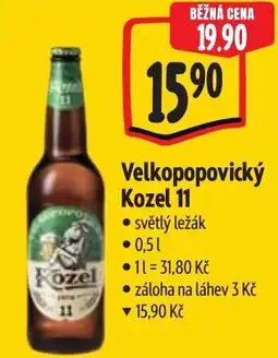 Albert Velkopopovický Kozel 11 nabídka