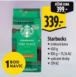 Albert Starbucks zrnková káva nabídka