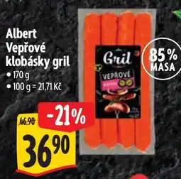 Albert Albert vepřové klobásky gril nabídka