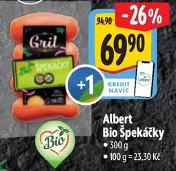 Albert Albert Bio Špekáčky nabídka