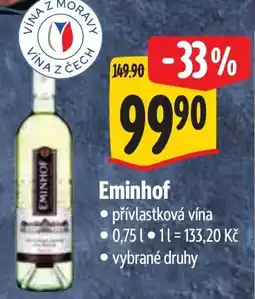 Albert Eminhof přivlastková vína nabídka