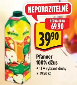 Albert Pfanner 100% džus nabídka