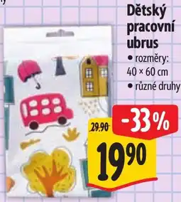 Albert Dětský pracovní ubrus nabídka