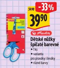 Albert Berit Dětské nůžky špičaté barevné nabídka