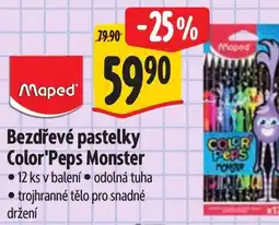 Albert Maped Bezdrévě pastelky Color Peps Monster nabídka