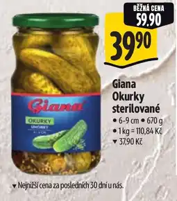 Albert Giana Okurky sterilované nabídka