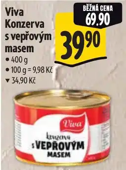 Albert Viva konzerva s vepřovým masem nabídka