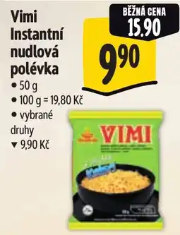 Albert Vimi instantní nudlová polévka nabídka