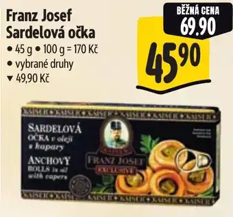 Albert Franz Josef sardelová očka nabídka