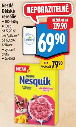Albert Nestlé Dětské cereálie nabídka