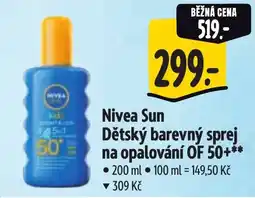 Albert Nivea Sun Dětský barevný sprej na opalování OF 50+ nabídka