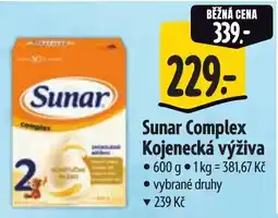 Albert Sunar Complex Kojenecká výživa nabídka
