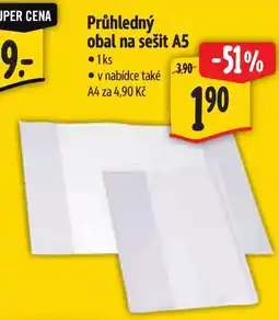 Albert Průhledný obal na sešit A5 nabídka