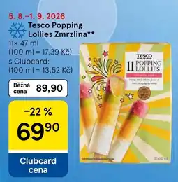Tesco Tesco Popping Lollies Zmrzlina nabídka