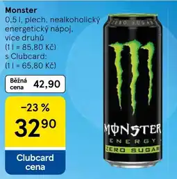 Tesco Monster zero sugar nabídka