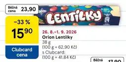 Tesco Orion lentilky nabídka