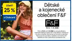 Tesco F&F dětské a kojenecké oblečení nabídka