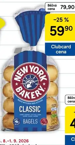 Tesco New York Bakery Classic Bagels nabídka