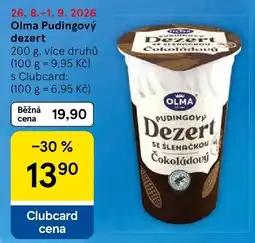 Tesco Olma Pudingový Dezert se šlehačkou čokoládový nabídka
