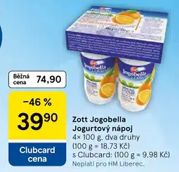 Tesco Zott Jogobella Jogurtový nápoj nabídka