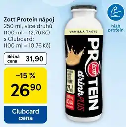 Tesco Zott Protein nápoj nabídka