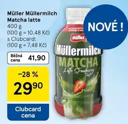 Tesco müller matcha latte strawberry nabídka