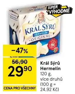 Tesco Král Sýrů Hermelín nabídka