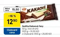 Tesco Sedita Kakaové řezy nabídka