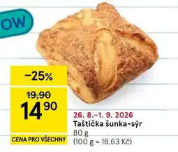 Tesco Taštička šunka-sýr nabídka