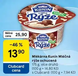 Tesco Kunín mléčná rýže ochucená nabídka