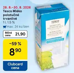 Tesco Tesco Mléko polotučné trvanlivé nabídka