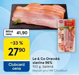 Tesco Le & Co Oravská slanina 96% nabídka