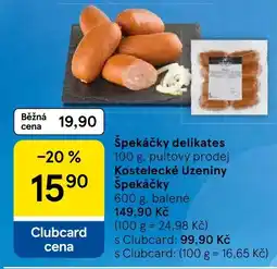 Tesco Kostelecké Uzeniny Špekáčky nabídka
