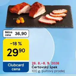 Tesco Čertovský špek nabídka