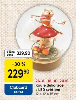 Tesco Koule dekorace s LED světlem nabídka