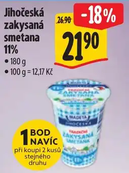 Albert Madeta jihočeská zakysaná smetana 11% nabídka