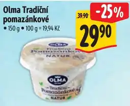 Albert Olma tradiční pomazánkové nabídka