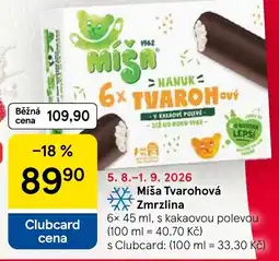 Tesco Míša Tvarohová Zmrzlina nabídka