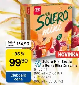 Tesco Solero mini Exotic a Berry Bliss Zmrzlina nabídka