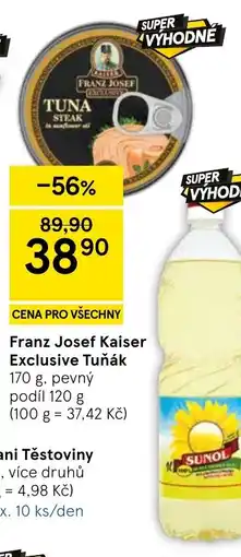 Tesco Franz Josef Kaiser Exclusive Tuňák nabídka